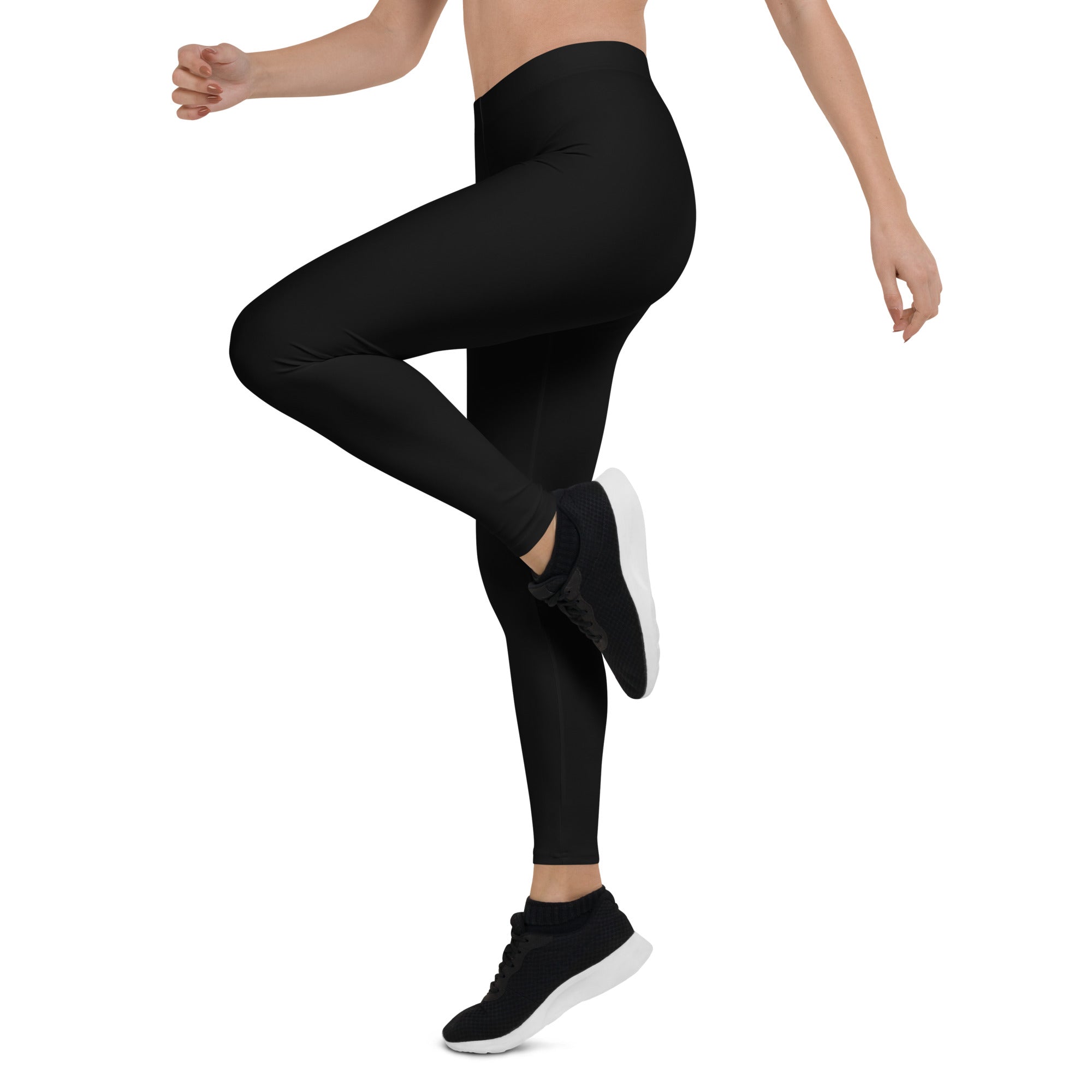 Basic Black Mid-Waist Leggings